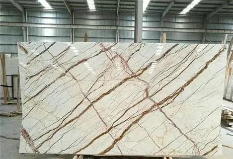 تصویر 1 از سنگ مرمریت سفید کوه سفید با بافت طبیعی و درخشندگی بالا